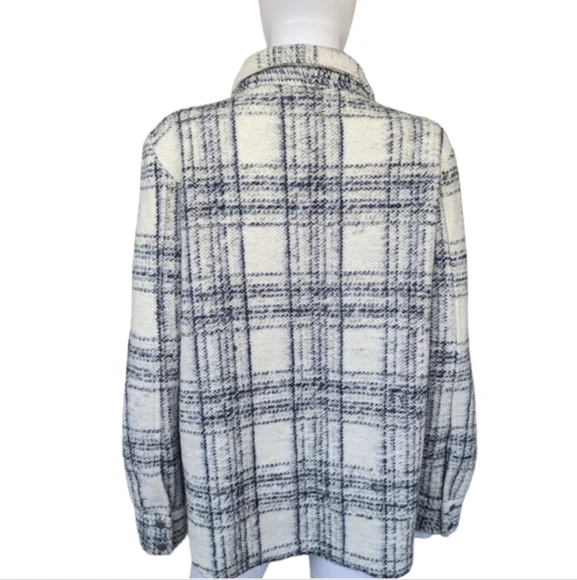 BB DAKOTA Plaid Button Down LONG SLEEVE WOMEN'S TOP Shirt Jacket Cardigan - Picture 7 of 12
